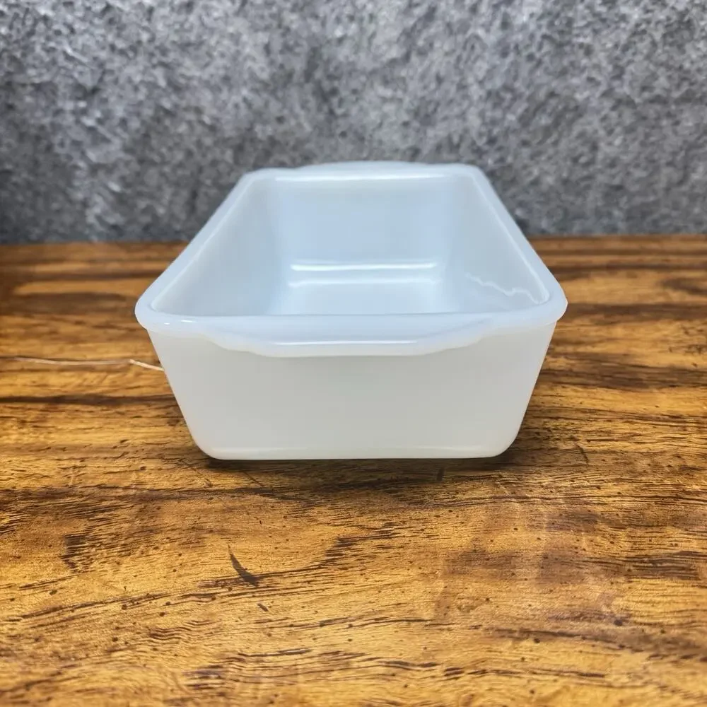 Fire King Star Glow Atomic Snowflake Loaf Pan 1.5 qt. Vintage Baking Dish